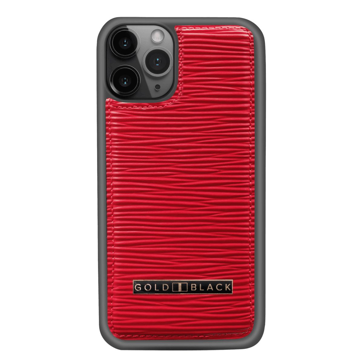 GOLDBLACK Handyhülle GOLDBLACK iPHONE 11 PRO LEDERHÜLLE UNICO-Prägung ROT
