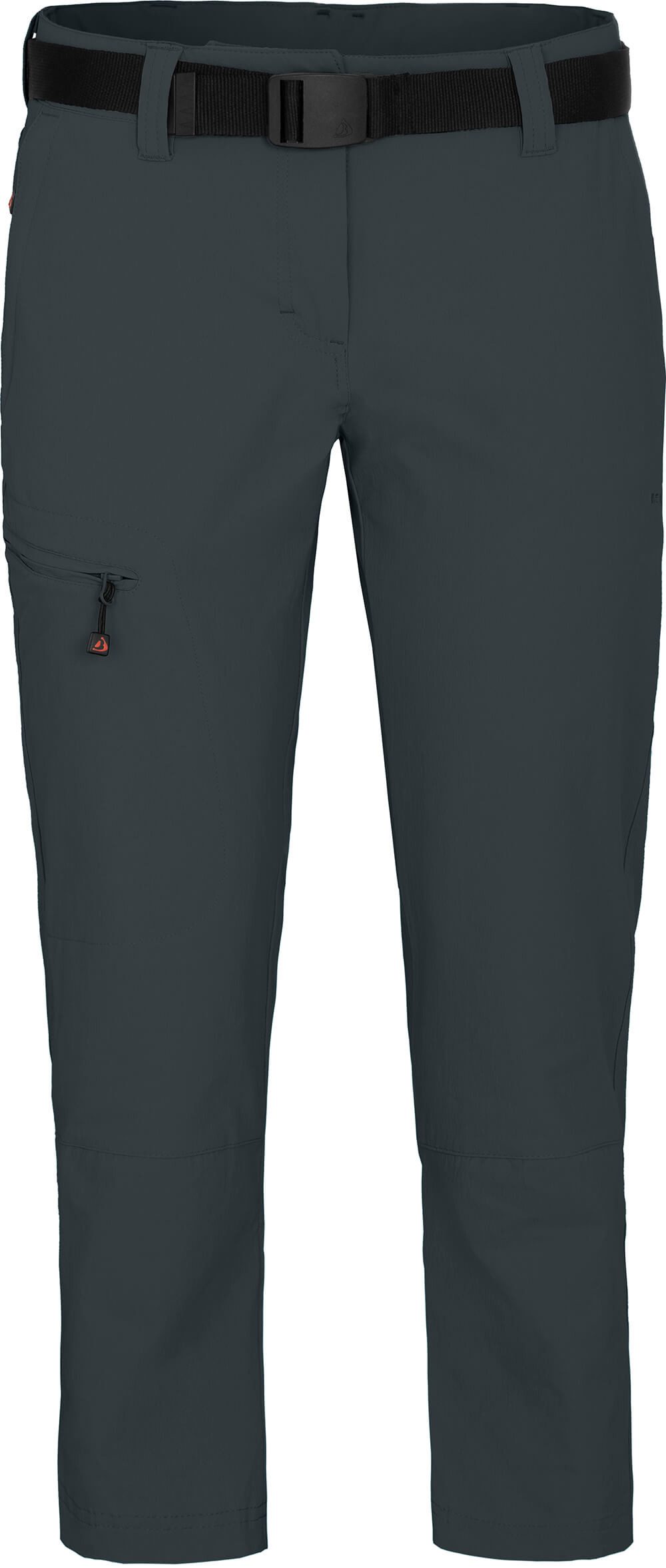 Bergson Outdoorhose MENA 7/8 (slim) vielseitige Damen 7/8 Wanderhose, Normalgrößen, dunkel grau
