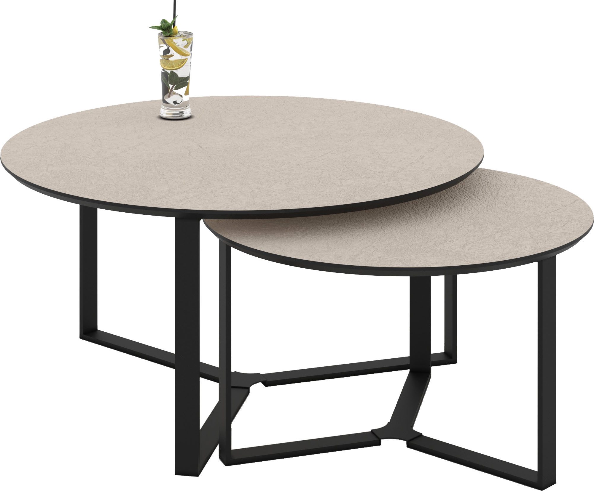 HELA Couchtisch MASSA (Set, 2-St), 2er Set, Gestell rechteckig, Melamin mit günstig online kaufen