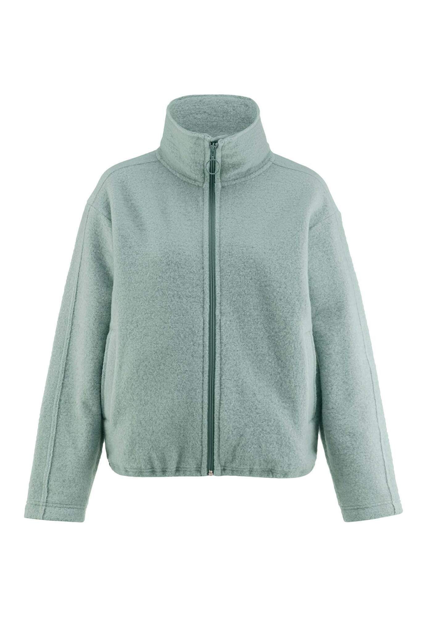 Hessnatur Fleecejacke aus softer Bio-Baumwolle und Bio- Merinowolle (1-St)