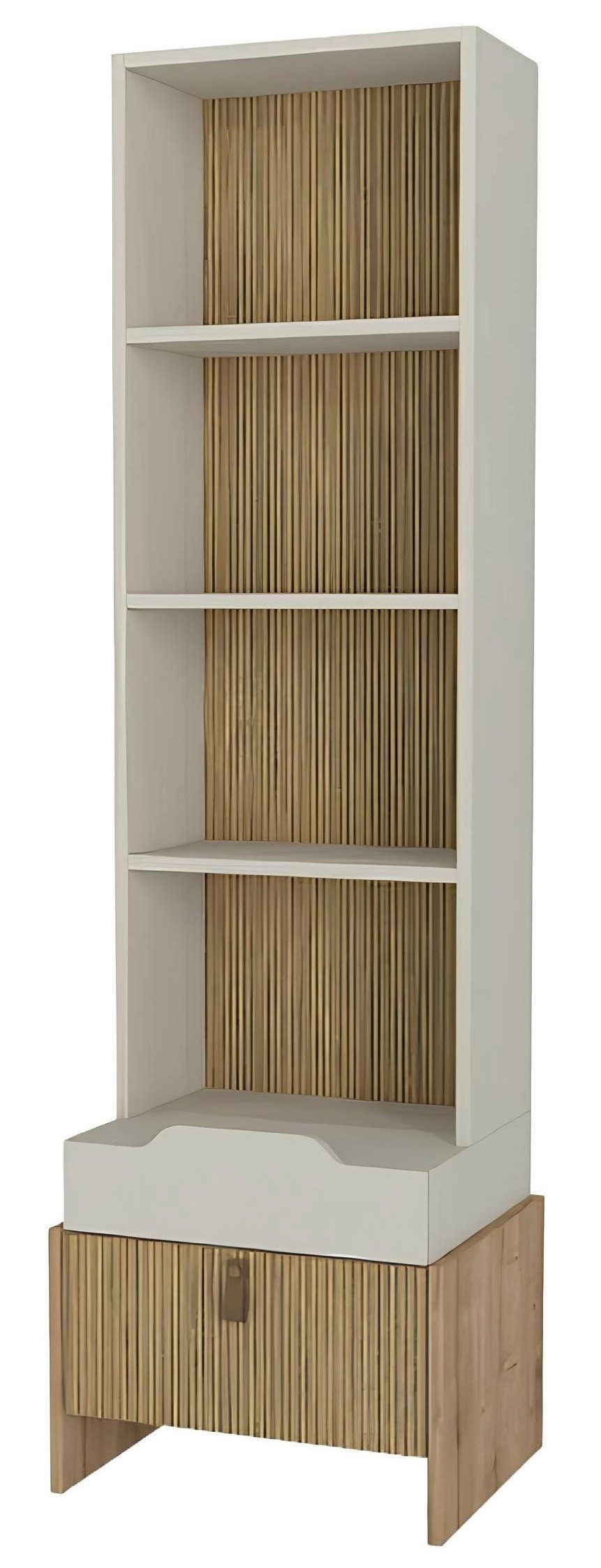 Xlmoebel Bücherregal Beiges Jugendzimmer-Regal mit viel Stauraum, Hergestellt in Europa