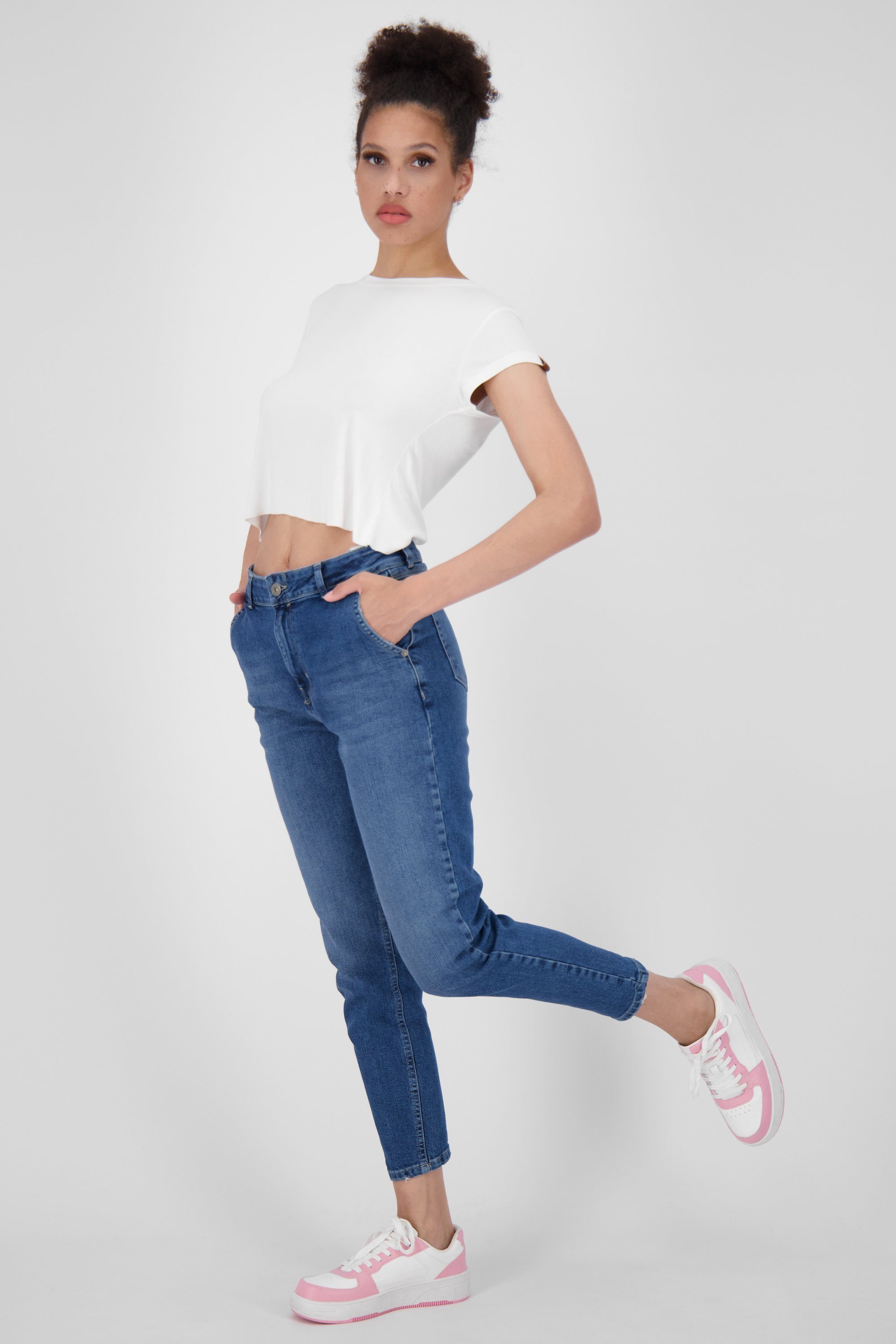 dark LaureenAK Mom-Jeans Alife A denim Pants & Damen Jeanshose Kickin washed DNM