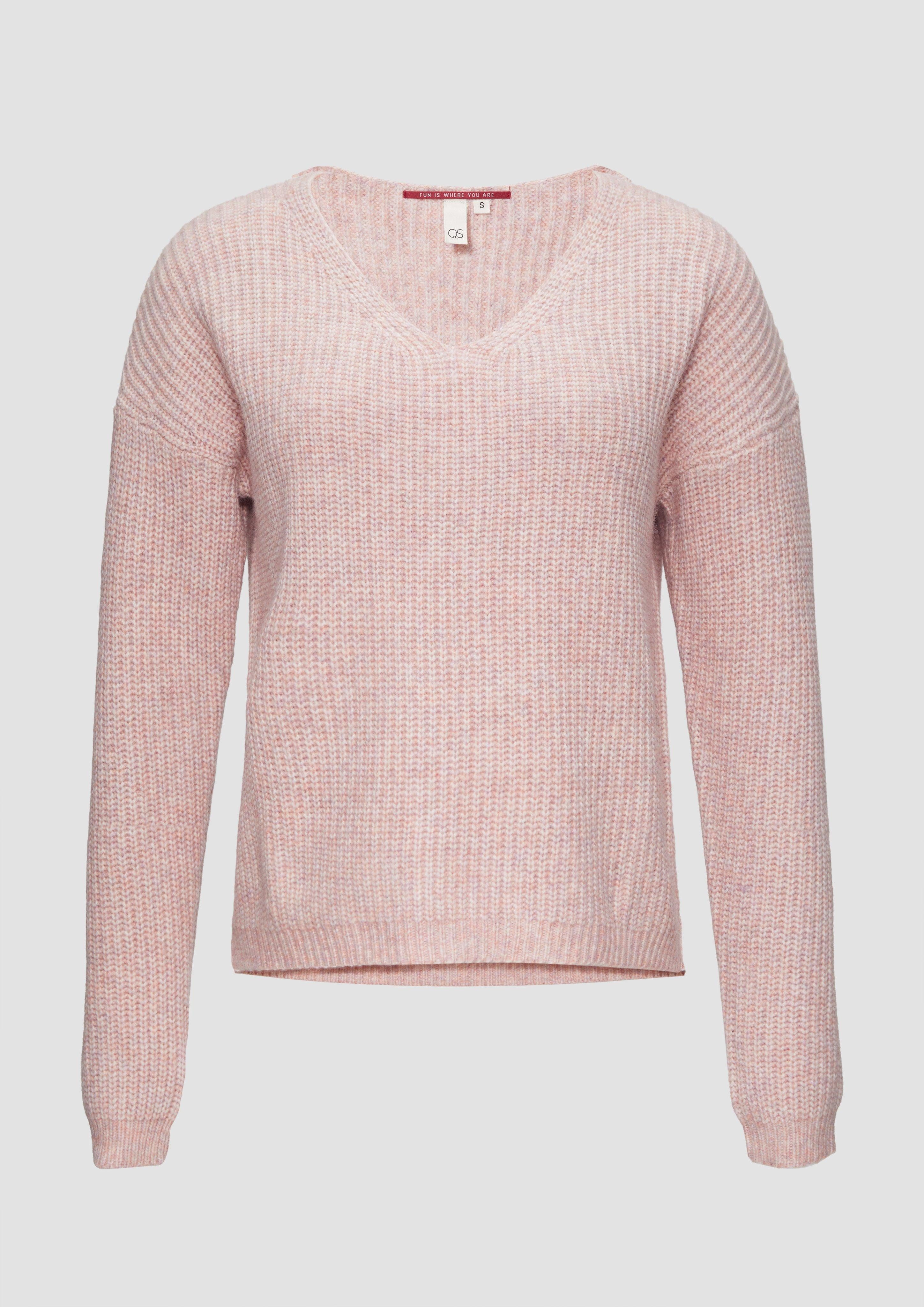QS Strickpullover Pullover mit überschnittenen Schultern günstig online kaufen
