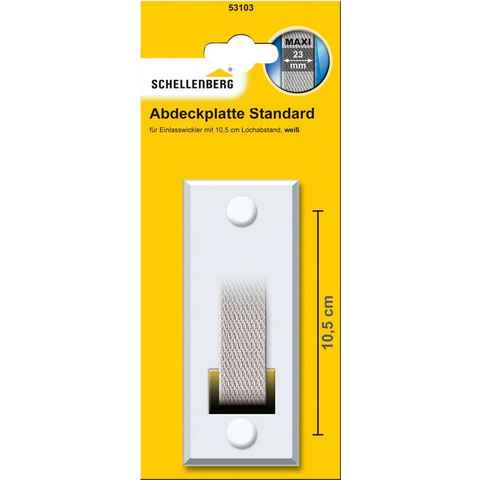 SCHELLENBERG Gurtwickler-Abdeckplatte STANDARD Maxi, Zubehör für Einlassgurtwickler, langlebig, aus Kunststoff passend für Einlassgurtwickler, 105 mm