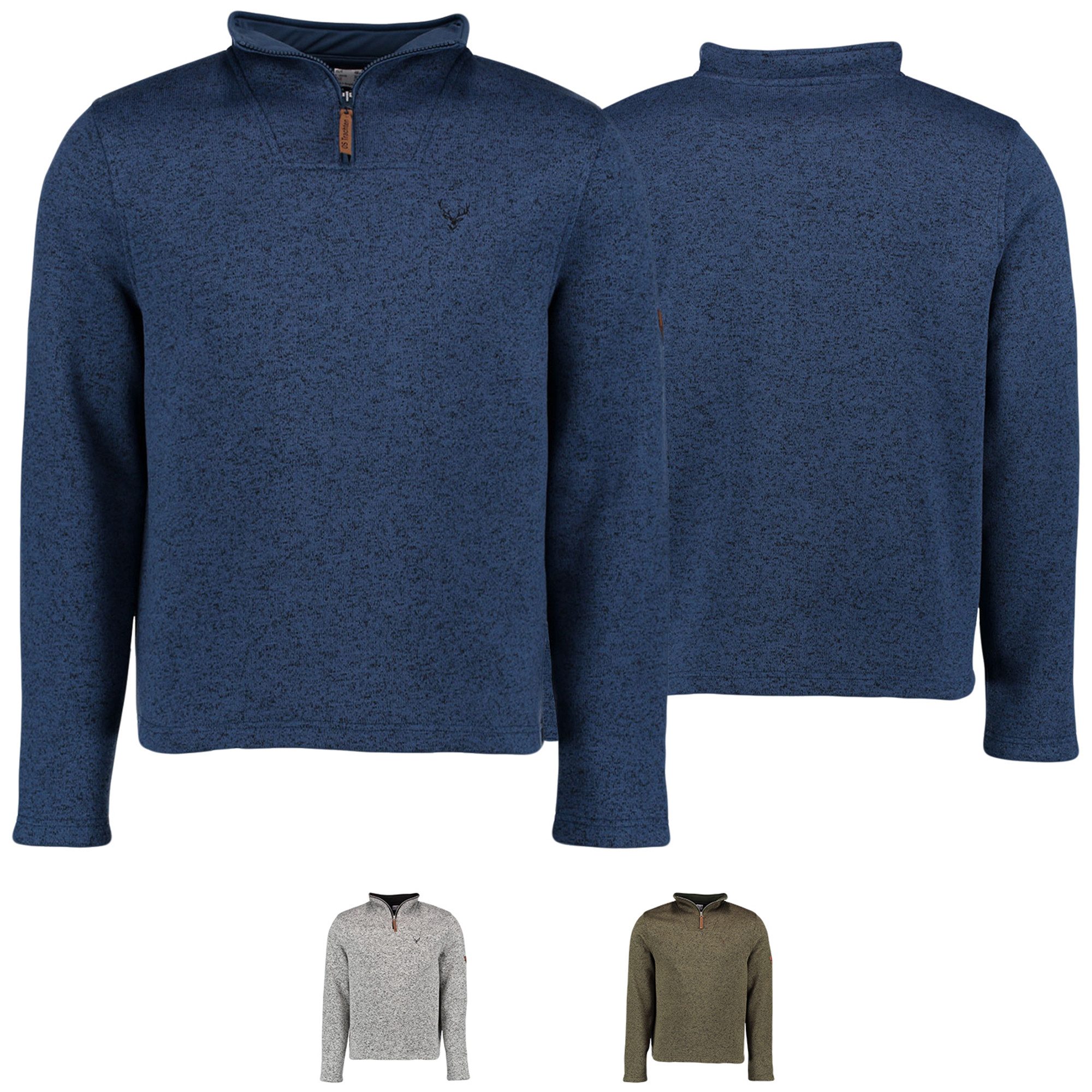 German Wear Strickfleece-Pullover OP8 Herren Jagd Fleecepullover Strickflee günstig online kaufen