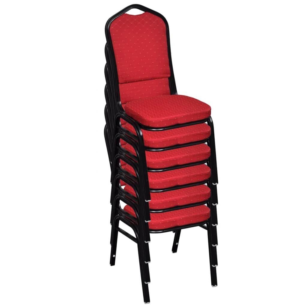 Esszimmerstühle | Stoff (10 Rot Esszimmerstuhl Rot vidaXL St) Rot 10 Stk.