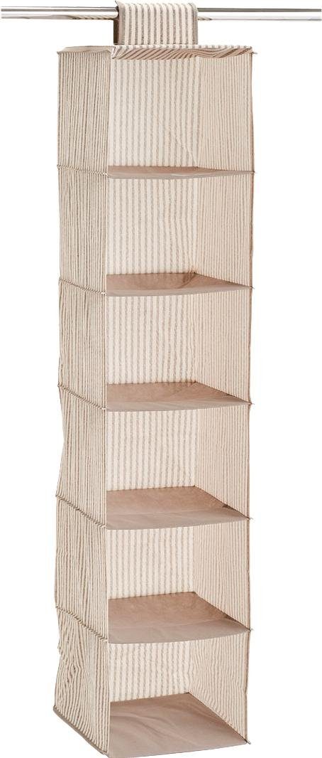 Zeller Present Allzweckkorb Stripes, 6 Fächer, Vlies, beige