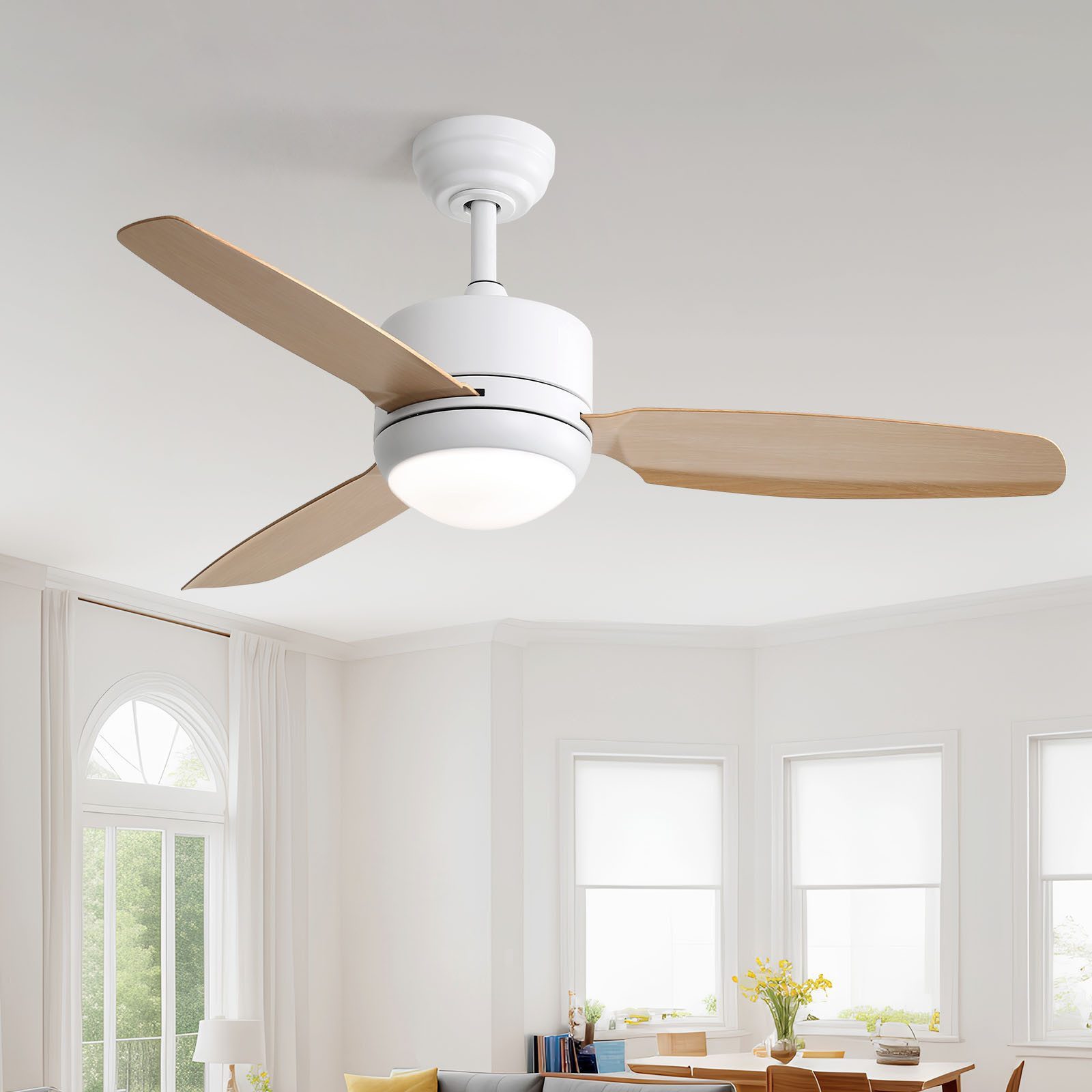 Sofucor Deckenventilator mit LED-Beleuchtung und Fernbedienung, günstig online kaufen