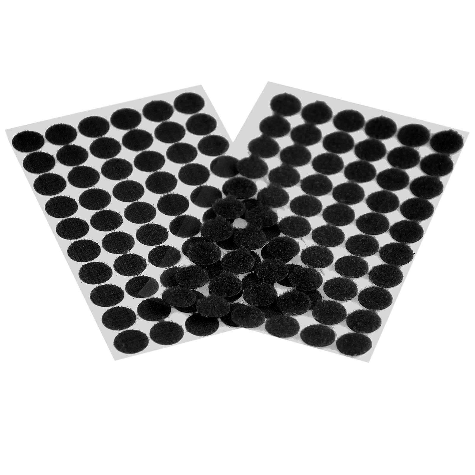 60 maDDma, Klettpunkte selbstklebend, Klettband 15mm schwarz