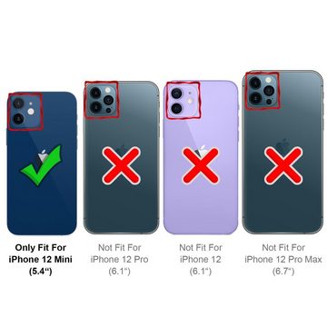 CoolGadget Schutzfolie Panzerfolie für iPhone 12 Mini, (Spar-Set 4in1, 2x Displayschutz, 2x Kameraschutz), Panzerglas Schutzfolie für Apple iPhone 12 Mini Folie
