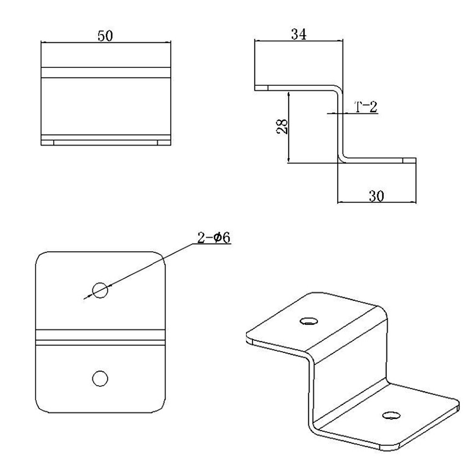 enjoy solar Solarmodul-Halterung Aluminium Halterung für Solarpanel geeignet für alle Modulbreite, (inkl. Schrauben und Muttern, Einfache ALU- Handhabung, geeignet für alle Modulbreite)