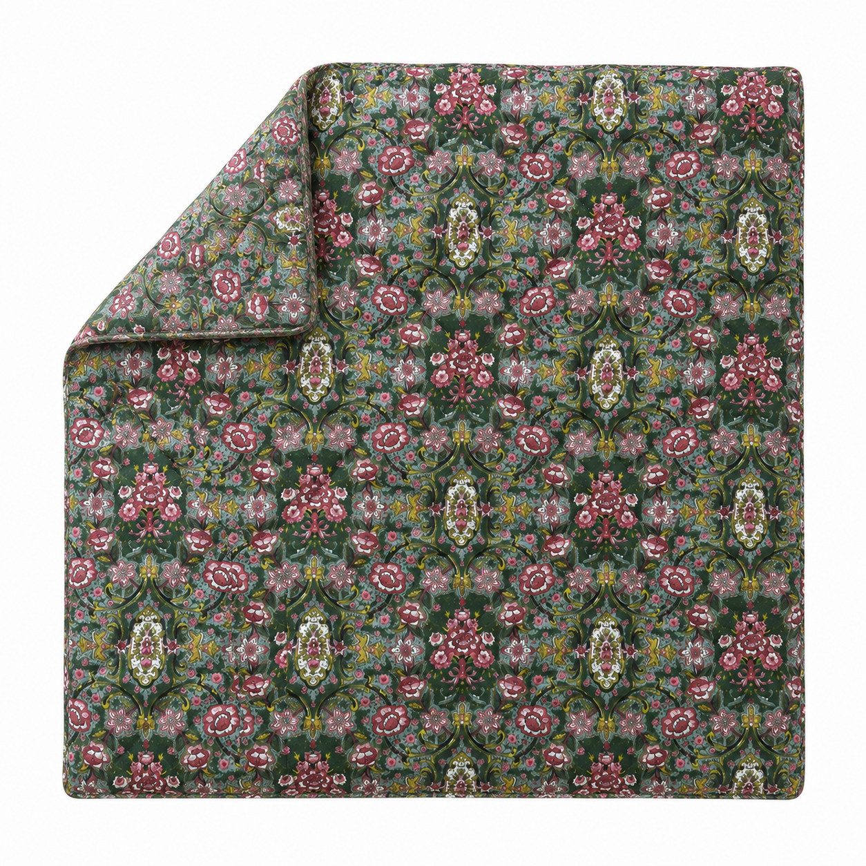 Wohndecke green, AU Maison, Quilt-Optik aus Baumwolle 140 × 180 cm