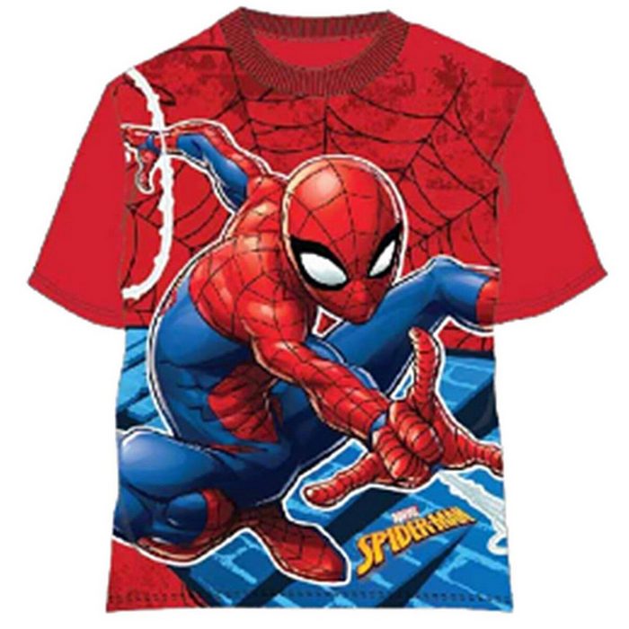 Spiderman T-Shirt Jungen Kurzarmshirt aus Baumwolle