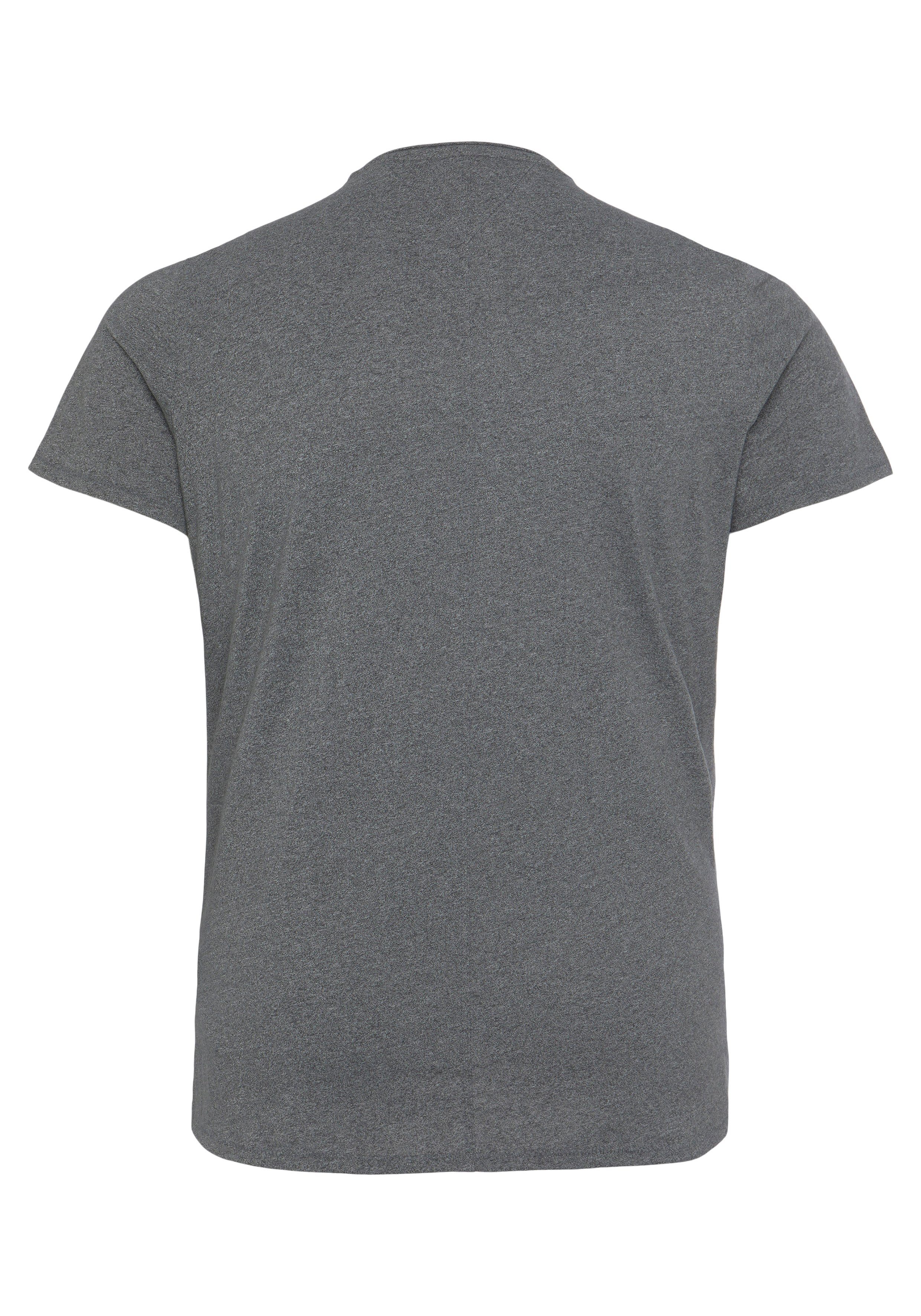 Brust Jeans T-Shirt der TJM JASPE Jeans auf mit Tommy NECK C Tommy New Charcoal EXT XSLIM Logo Plus