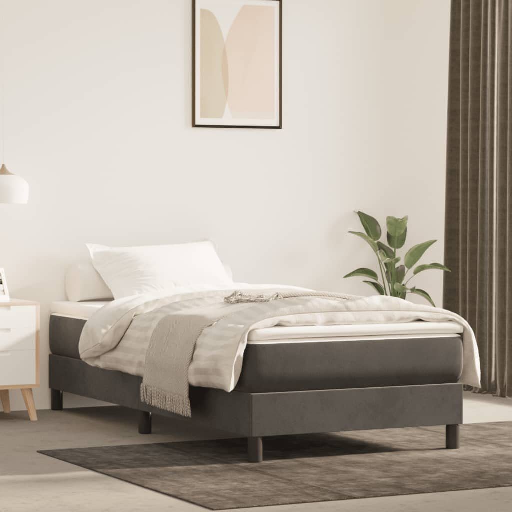 furnicato Bett Bettgestell ohne Matratze Dunkelgrau günstig online kaufen