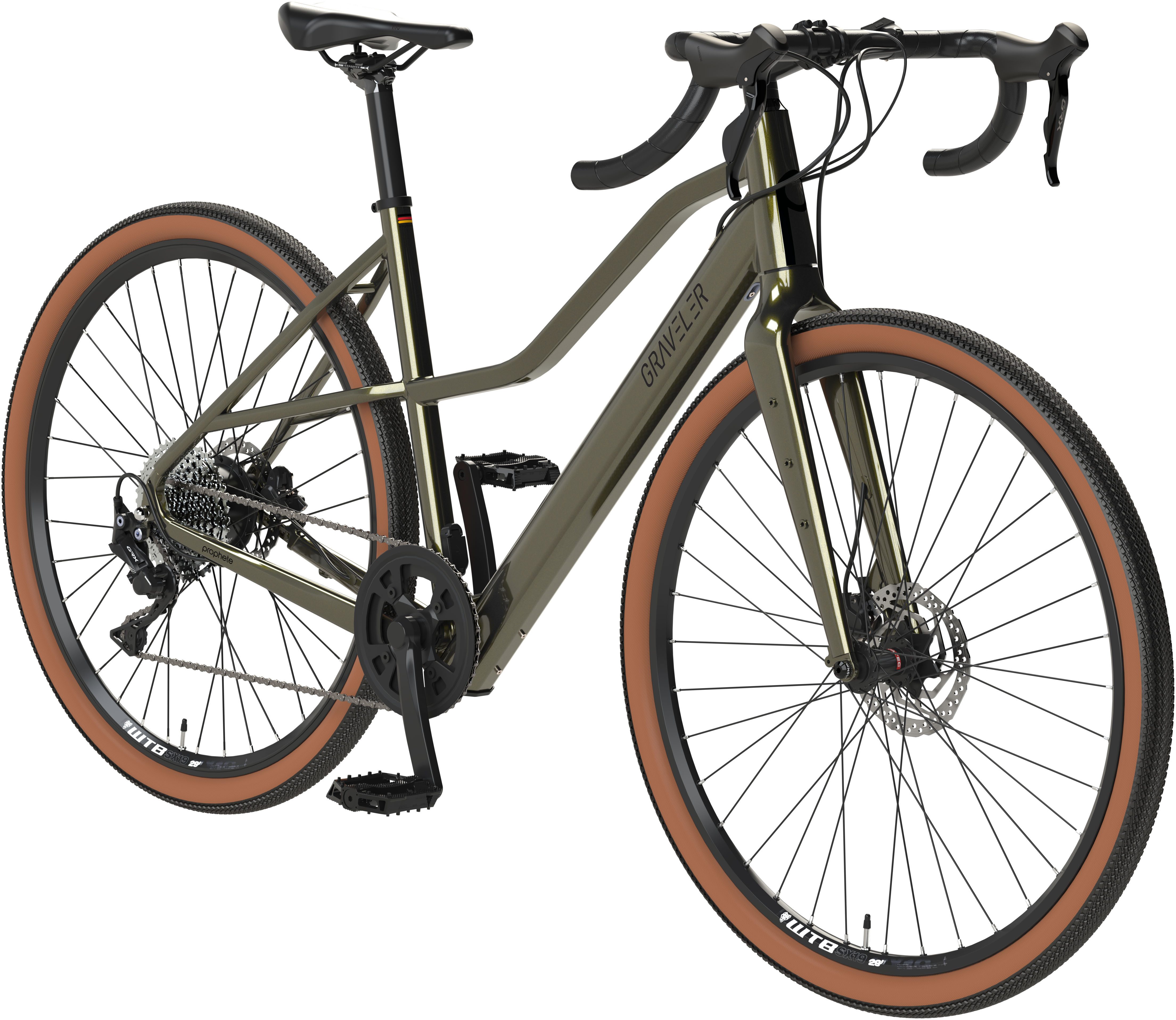 Prophete E-Bike Gravelbike Graveler 1.0, 8 Gang Shimano, Kettenschaltung, Heckmotor, 360 Wh, Pedelec, Elektrofahrrad für Herren