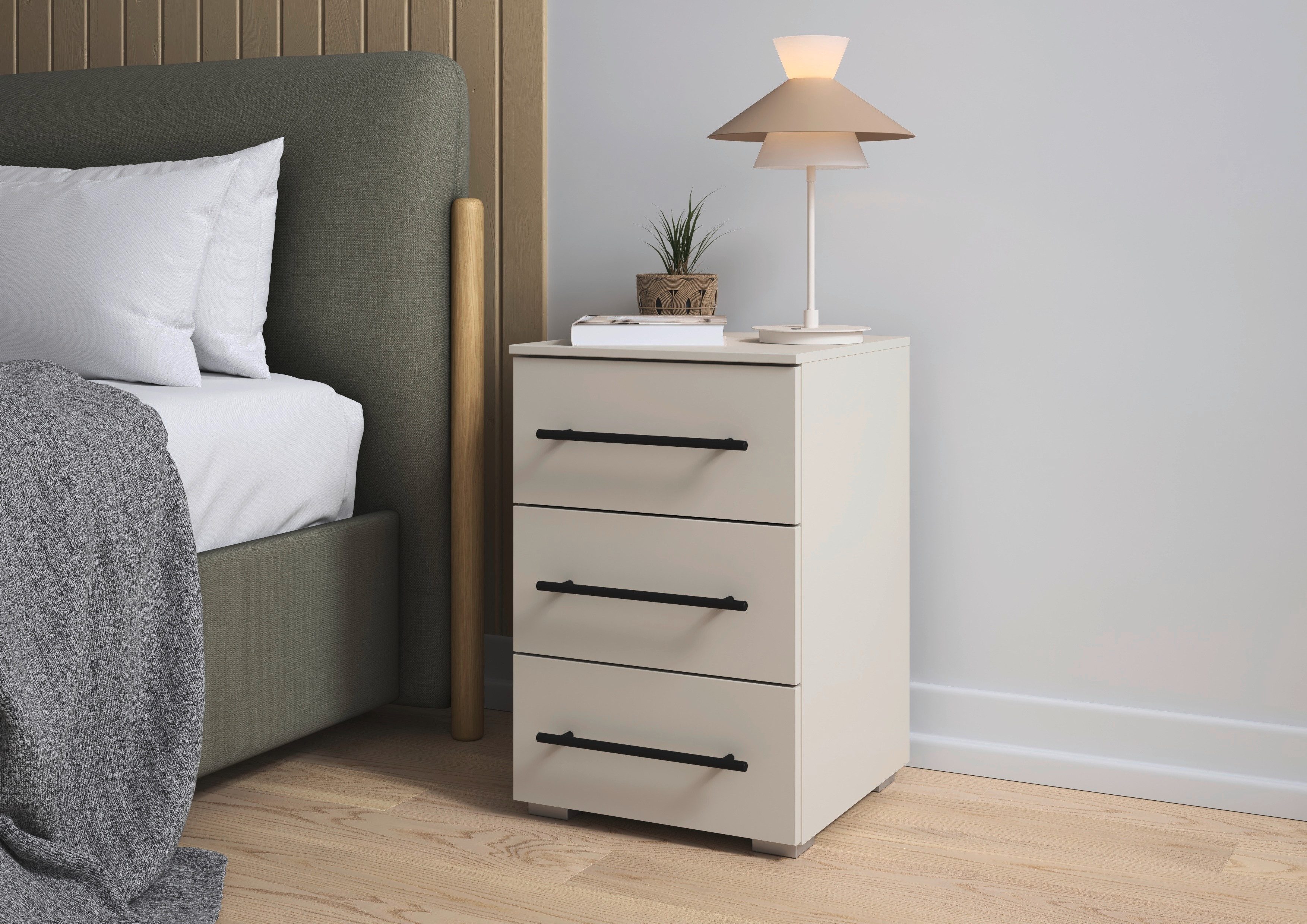 OTTO home Nachtkommode Nachttisch Nachtschrank Schubladen Sideboard Schubladenkommode AVOLA (Set, 2 St., Breite 40 cm inkl. SOFT-CLOSE-FUNKTION mit Dekorfront), – Bild 2 von 5