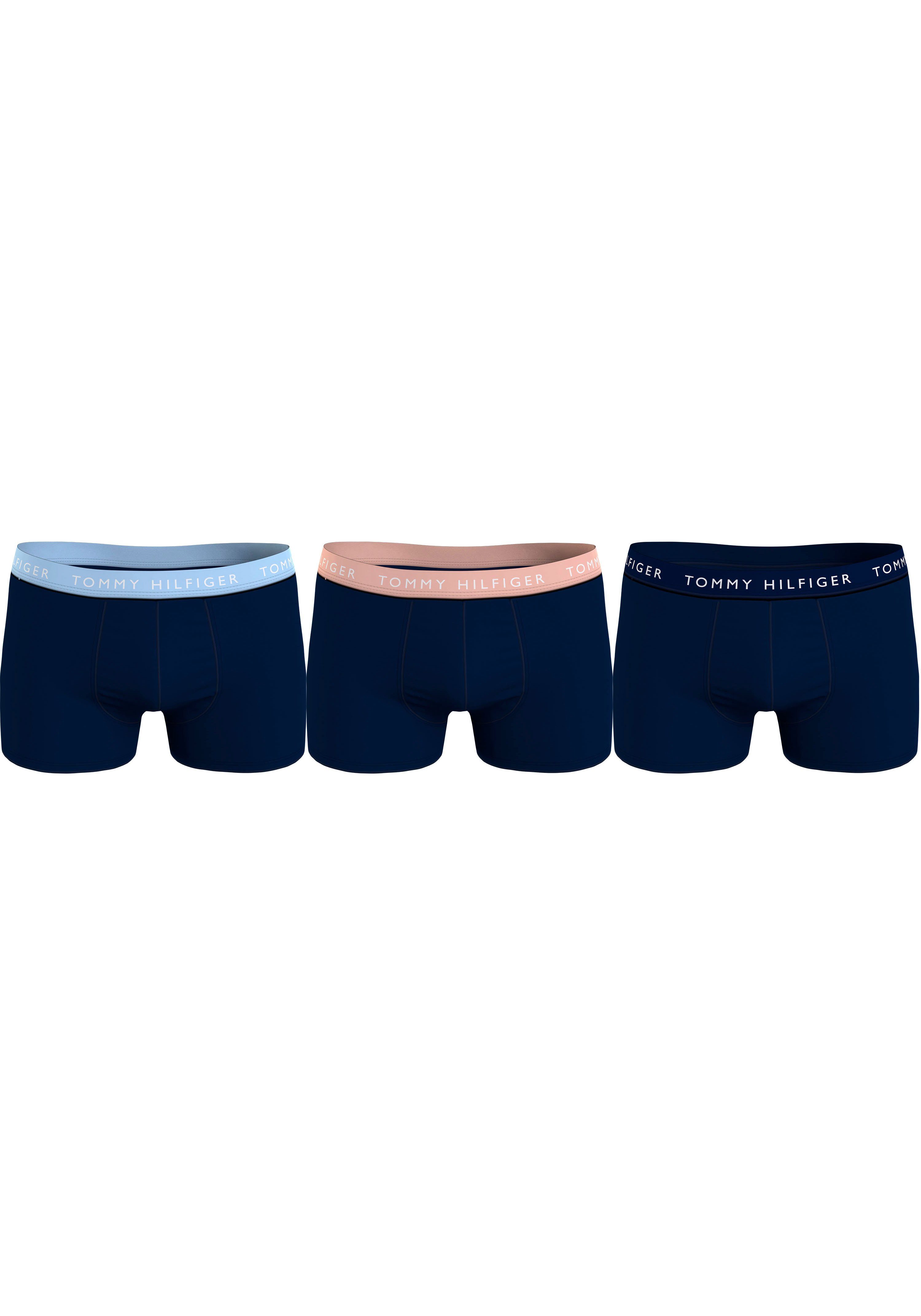 3-St., dem Desert Sky/Sft Hilfiger Tommy auf mit Underwear Nec Logo Taillenbund (Set, 3er-Pack) Trunk