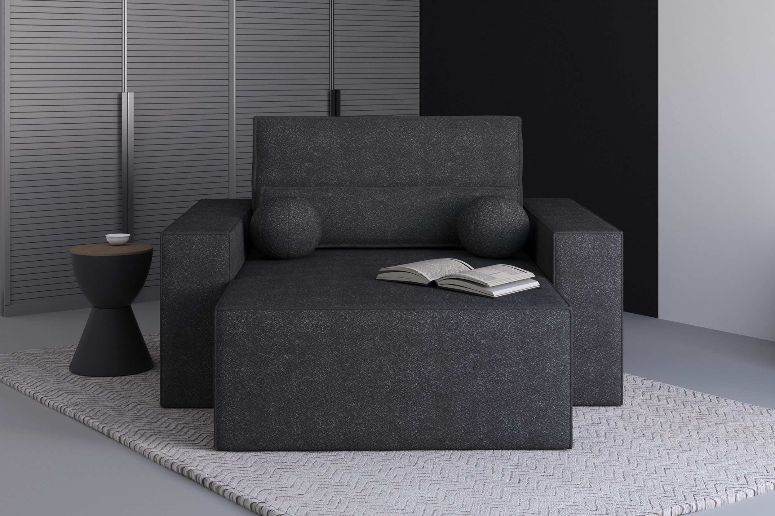 MOEBLO Chaiselongue Denver aus Bouclé, – günstig online kaufen