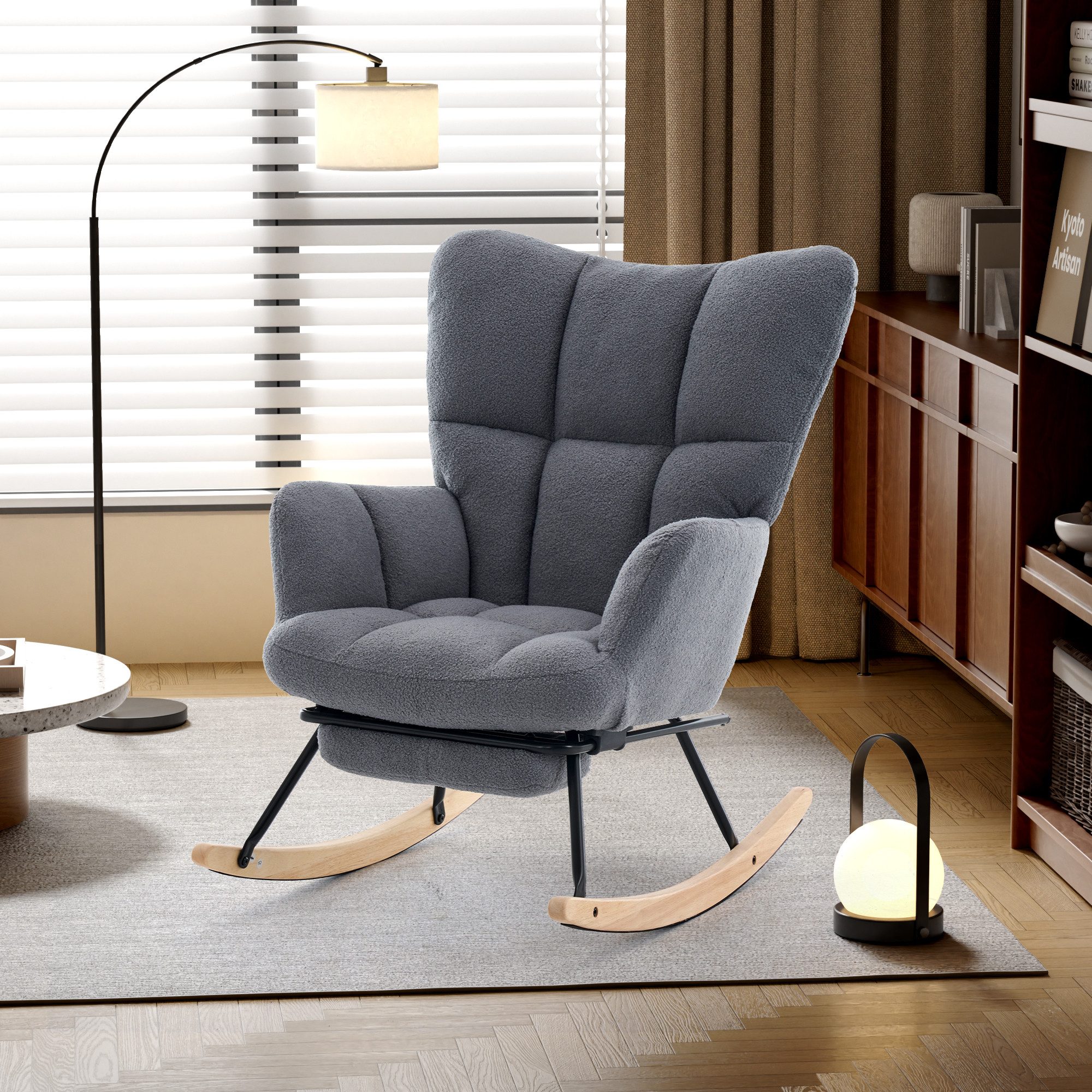 STILVORA Schaukelstuhl Schaukelsessel wohnzimmer verdickte Relaxsessel günstig online kaufen