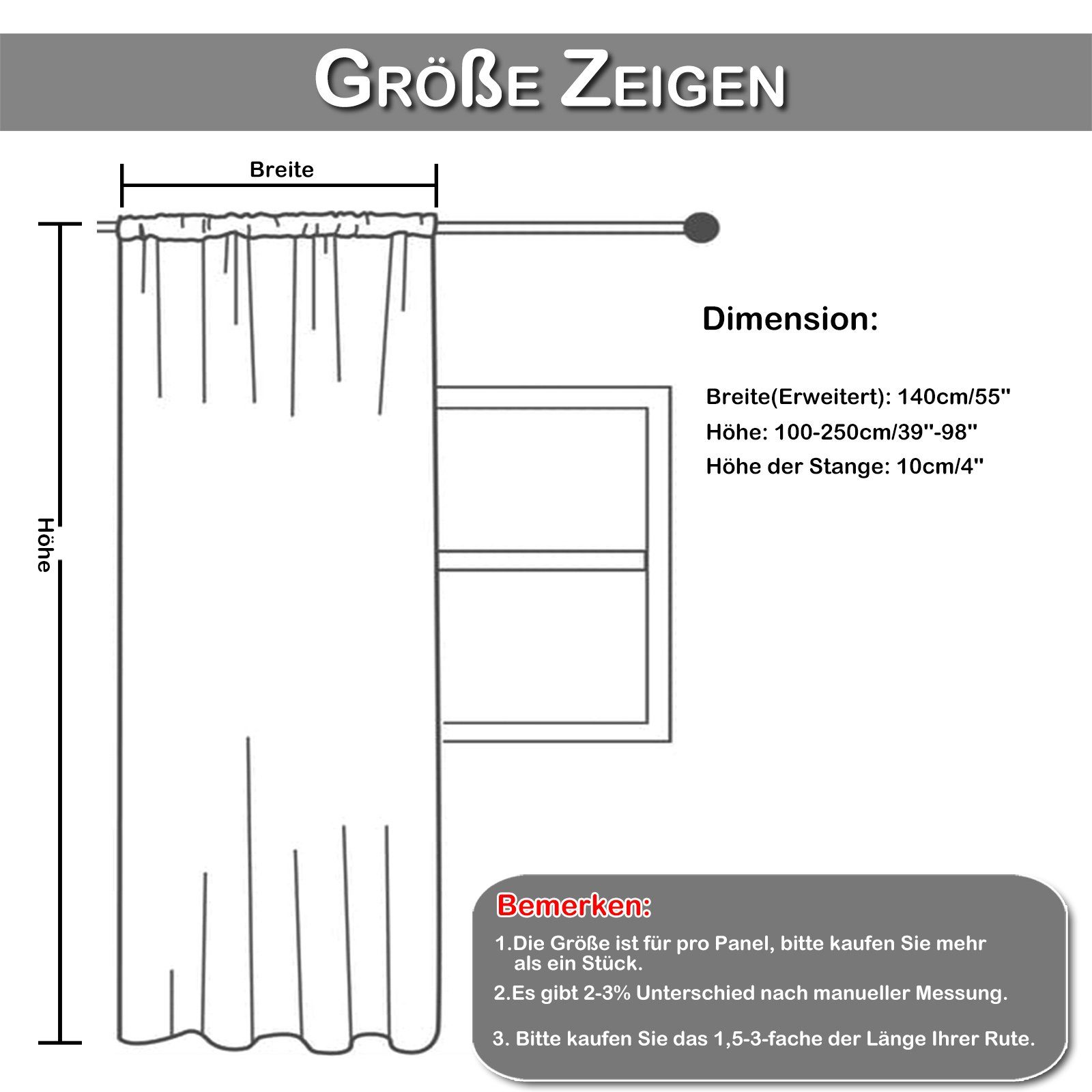 BTTO V&G Gardine Voile Vorhänge, Stangendurchzug günstig online kaufen
