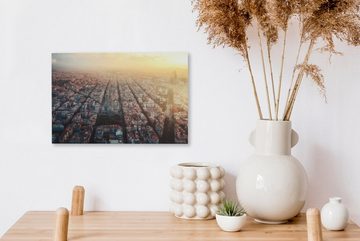 OneMillionCanvasses® Leinwandbild Architektur - Sonne - Barcelona, (1 St), Wandbild Leinwandbilder, Aufhängefertig, Wanddeko, 30x20 cm