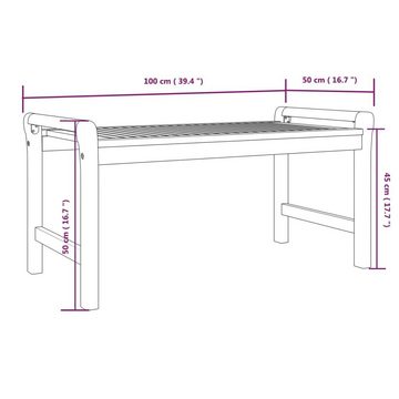 vidaXL Couchtisch Couchtisch 100x50x50 cm Massivholz Akazie (1-St)