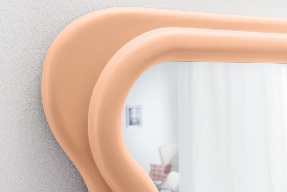 riess-ambiente Wandspiegel CURVY 160cm apricot (Einzelartikel, 1-St), Flur · Kunststoff · Rahmen · Wellen · Ganzkörper · Groß · Modern