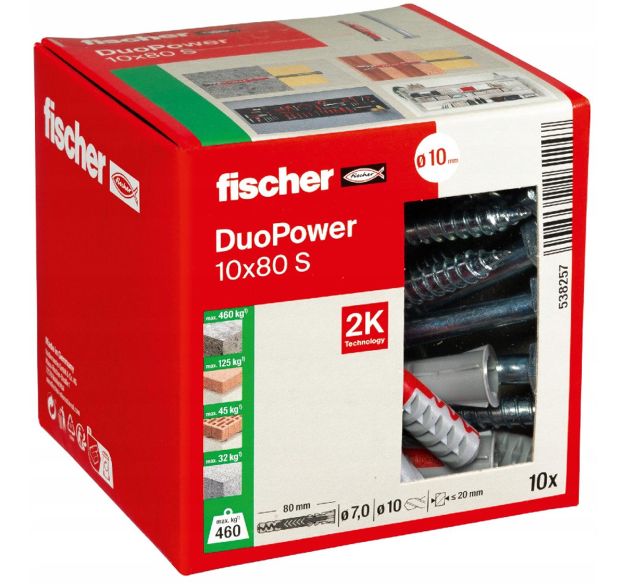 fischer Schrauben- und Dübel-Set DUOPOWER Universaldübel Allzweckdübel mit Schraube – Bild 2 von 3