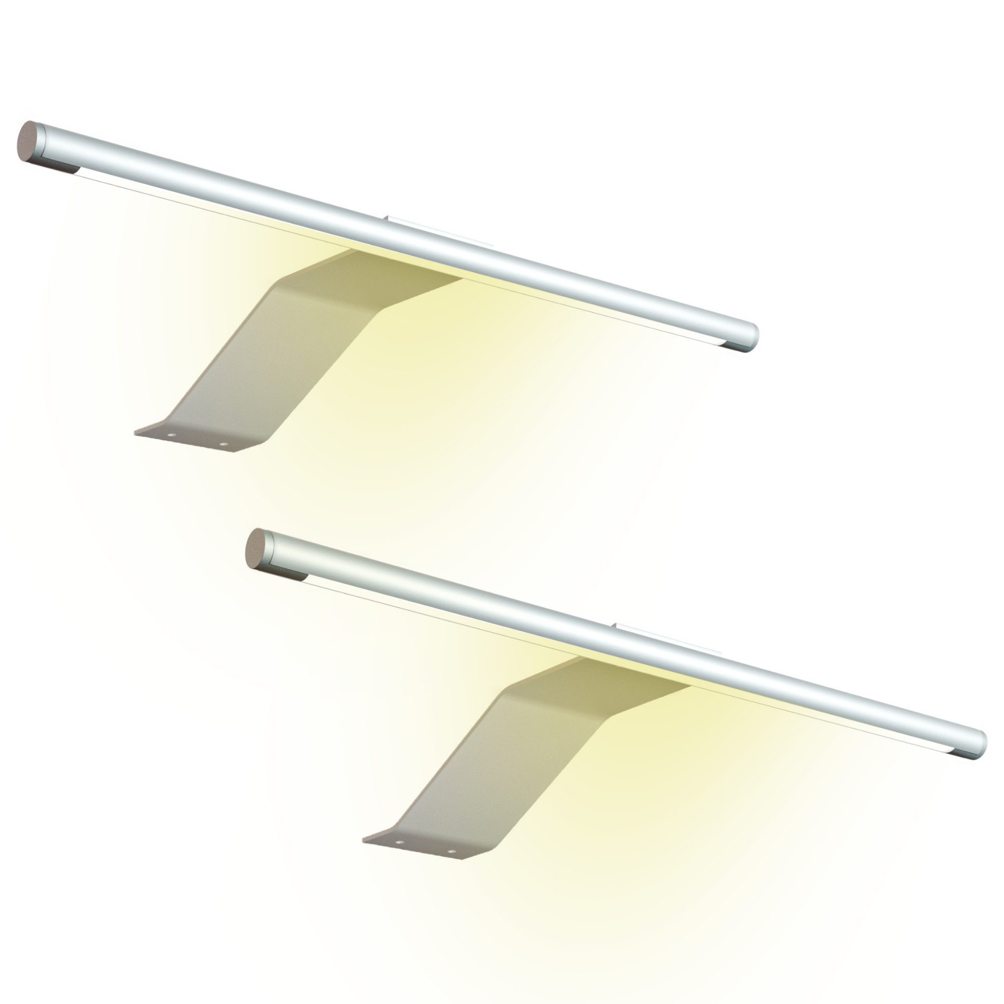 kalb Aufbauleuchte LED Aufbauleuchte 340x170 mm Schrankleuchte 12VDC silbergrau flach 4W