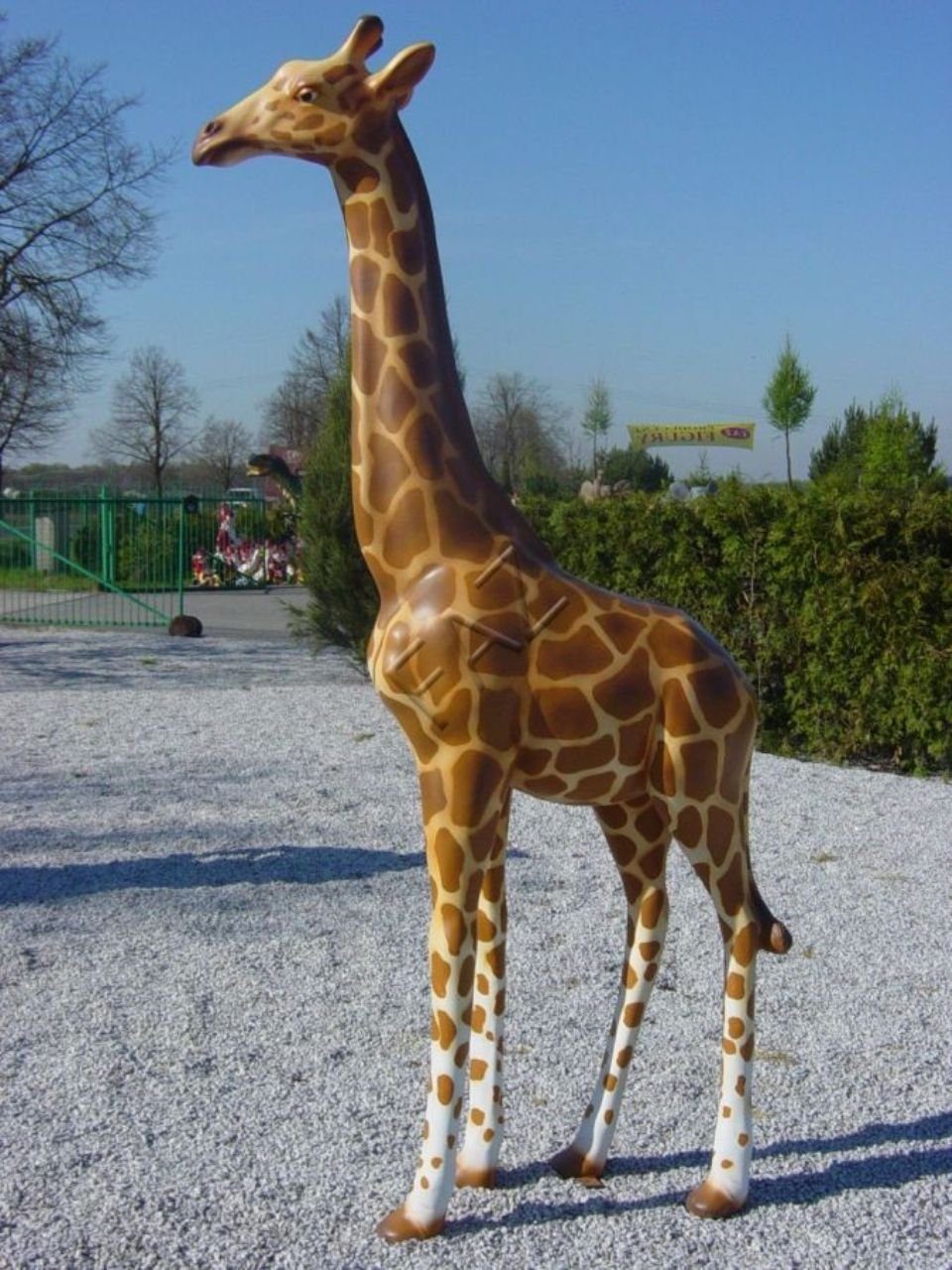 JVmoebel Deko Design Skulptur Figur Statue Zoo Skulptur Figuren Skulpturen Giraffe Große Garten