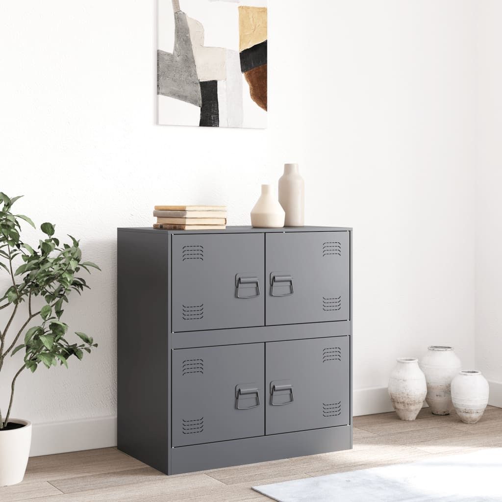 vidaXL Sideboard Sideboard Anthrazit 67x39x73 cm günstig online kaufen