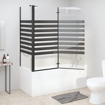 DOTMALL Badewannenfaltwand Badewannenfaltwand,Hartglas Gestreift, 120x68x130 cm