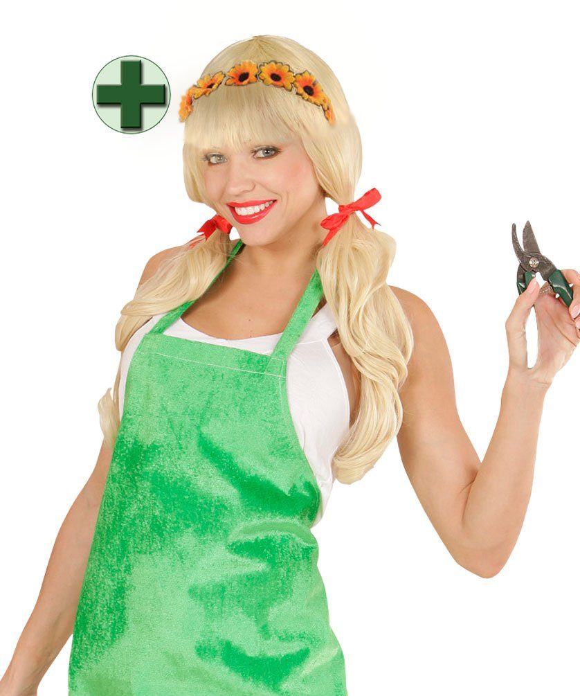 KarnevalKlamotten Kostüm Gärtnerschürze Gärtnerin mit Stirnband