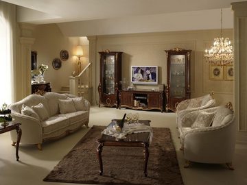 JVmoebel Wohnzimmer-Set, Luxus Klasse 2+1+1 Italienische Möbel Sofagarnitur Couch Sofa Neu