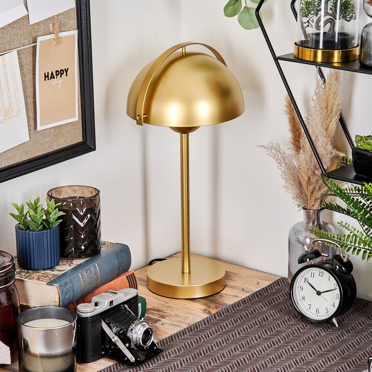 hofstein Tischleuchte Tischlampe aus Metall in Goldfarben mit Schalter am K günstig online kaufen