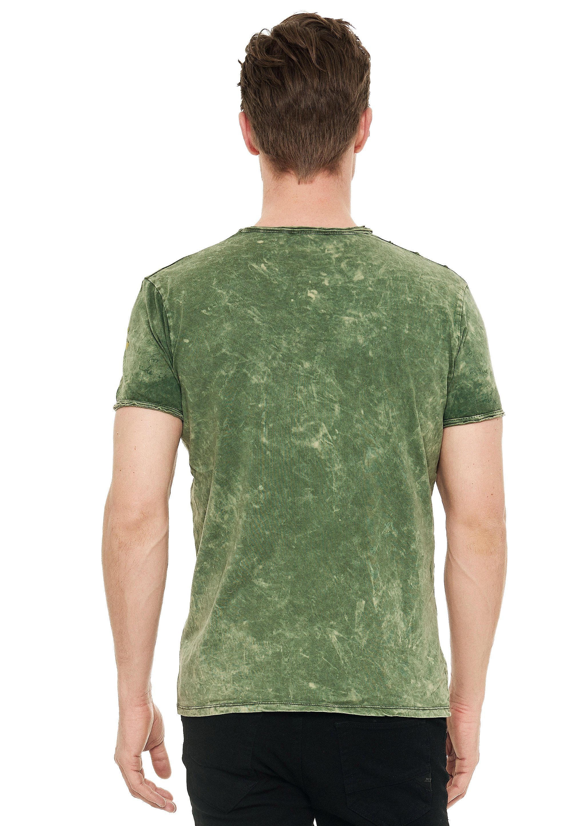 T-Shirt eindrucksvollem Rusty mit Neal Print khaki