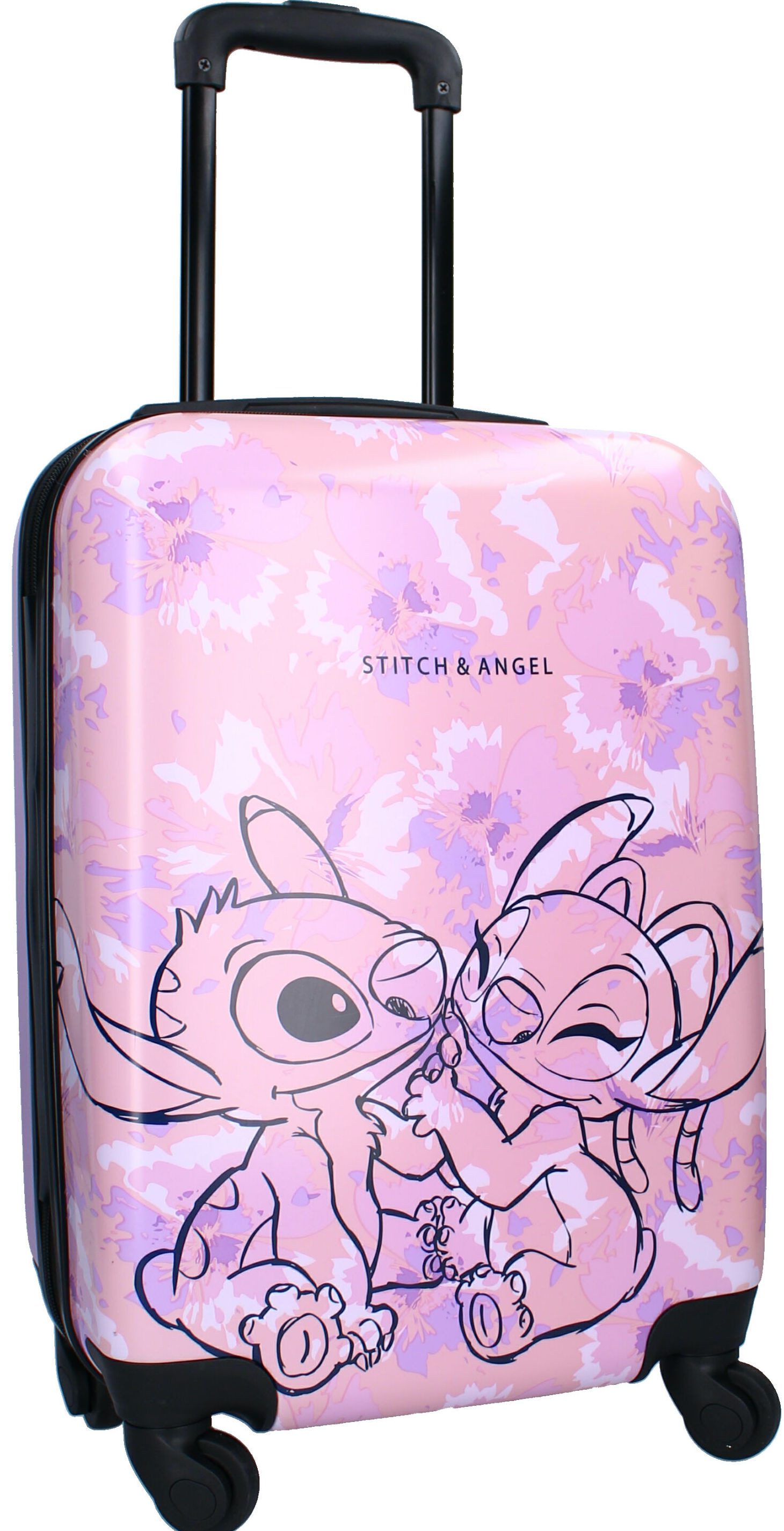 Disney Kinderkoffer Stitch Trolley Koffer 32 L Kindertrolley Trolly Kinder Handgepäck, Qualitätsware, Leicht, ABS-Hartschale, 4 Rollen 360°