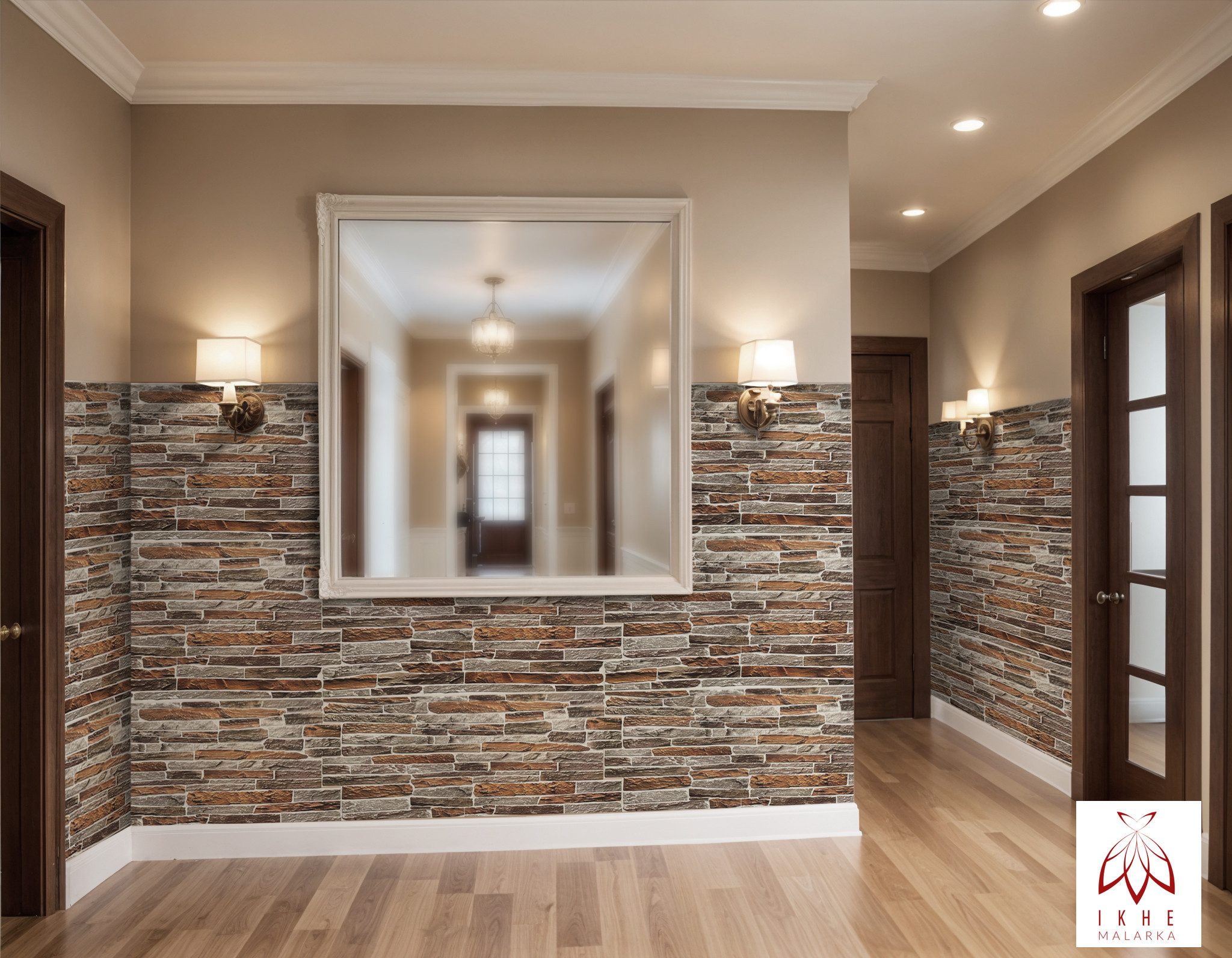 IKHEMalarka 3D Wandpaneel 4qm/10 Stück 3D PVC FLIESEN Wandpaneele, BxL: 50,00x92,00 cm, 4,00 qm, Wandverkleidung PVC-Verkleidung IMITATION OF STONE Stein Imitation