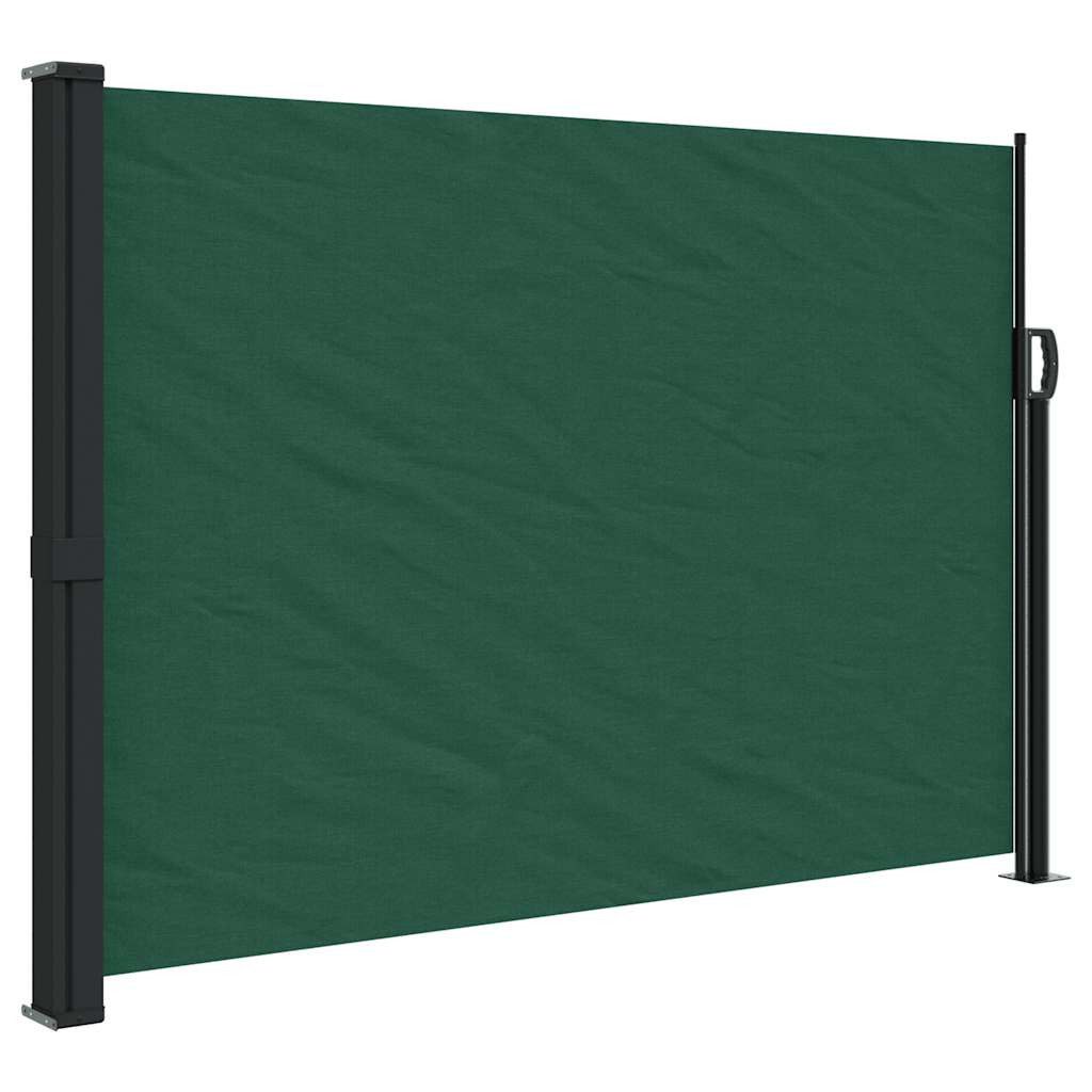vidaXL Seitenmarkise Seitenmarkise Ausziehbar Dunkelgrün 140x500 cm