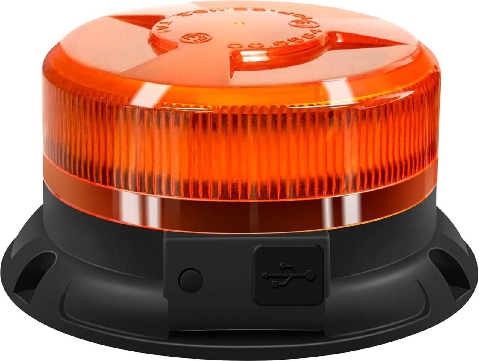 FELIXLEO Rundumleuchte rundumleuchte akku 9 Blitzmuster 12V 24V Gelb Warnleuchte led