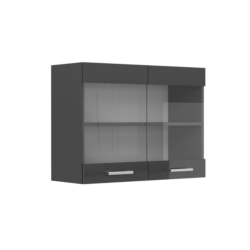Vicco Glashängeschrank R-Line, Anthrazit Hochglanz/Anthrazit, 80 günstig online kaufen