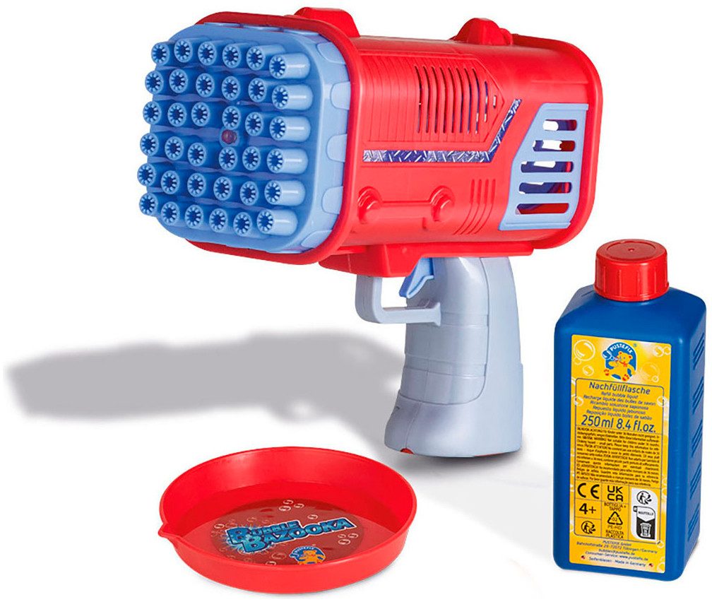 PUSTEFIX Seifenblasen Kanone Bubble Bazooka, mit LED-Licht