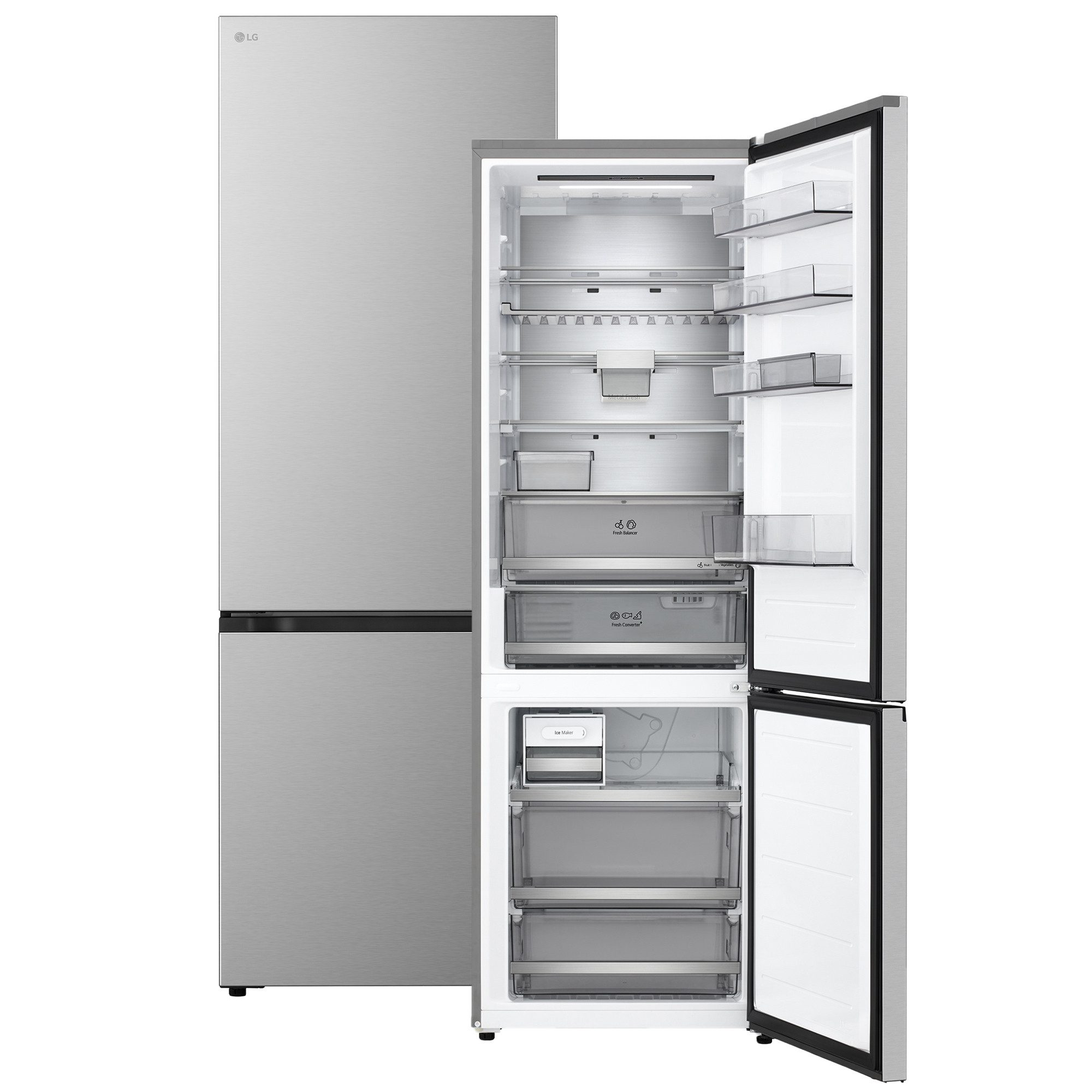 LG Kühl-/Gefrierkombination GBBW726CPY, 203 cm hoch, 69.7 cm breit, LinearCooling® und DoorCooling+® sorgen für konstante Temperaturen
