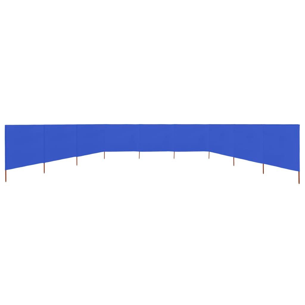 vidaXL Sonnensegel, 9-teiliges Windschutzgewebe 1200 x 120 cm Azurblau