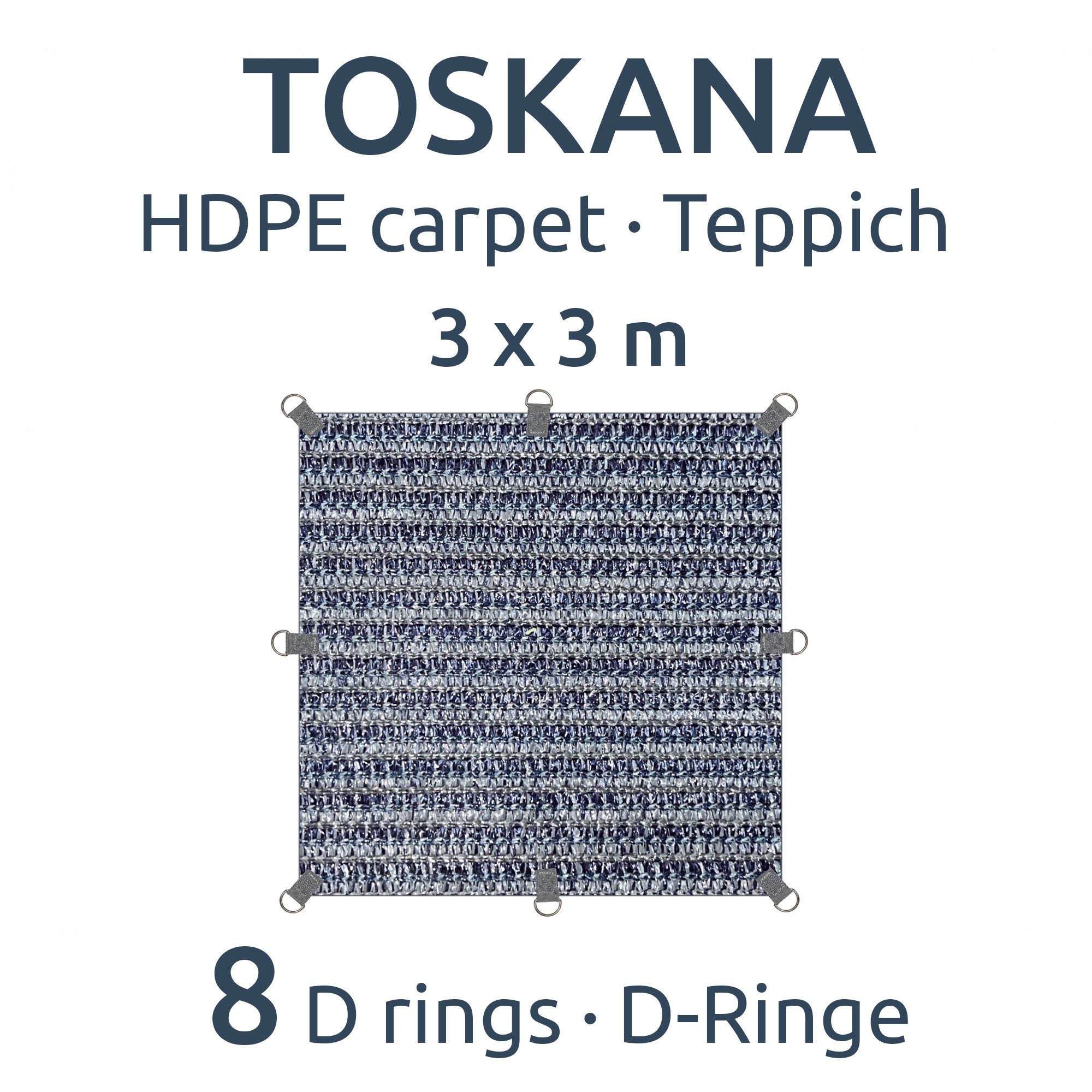 yourGEAR Zeltteppiche your GEAR Toskana 300 x 300 HDPE Vorzeltteppich Teppich mit Tasche
