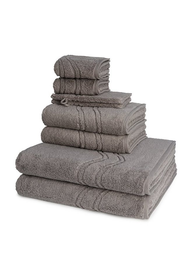 ROSS Handtuch Set Cashmere feeling, Walkfrottee, (Spar-Set, 8-tlg), 2 X  Wasch- 2 X Gäste- 2 X Dusch- 2 X Handtuch im Set - Baumwolle -