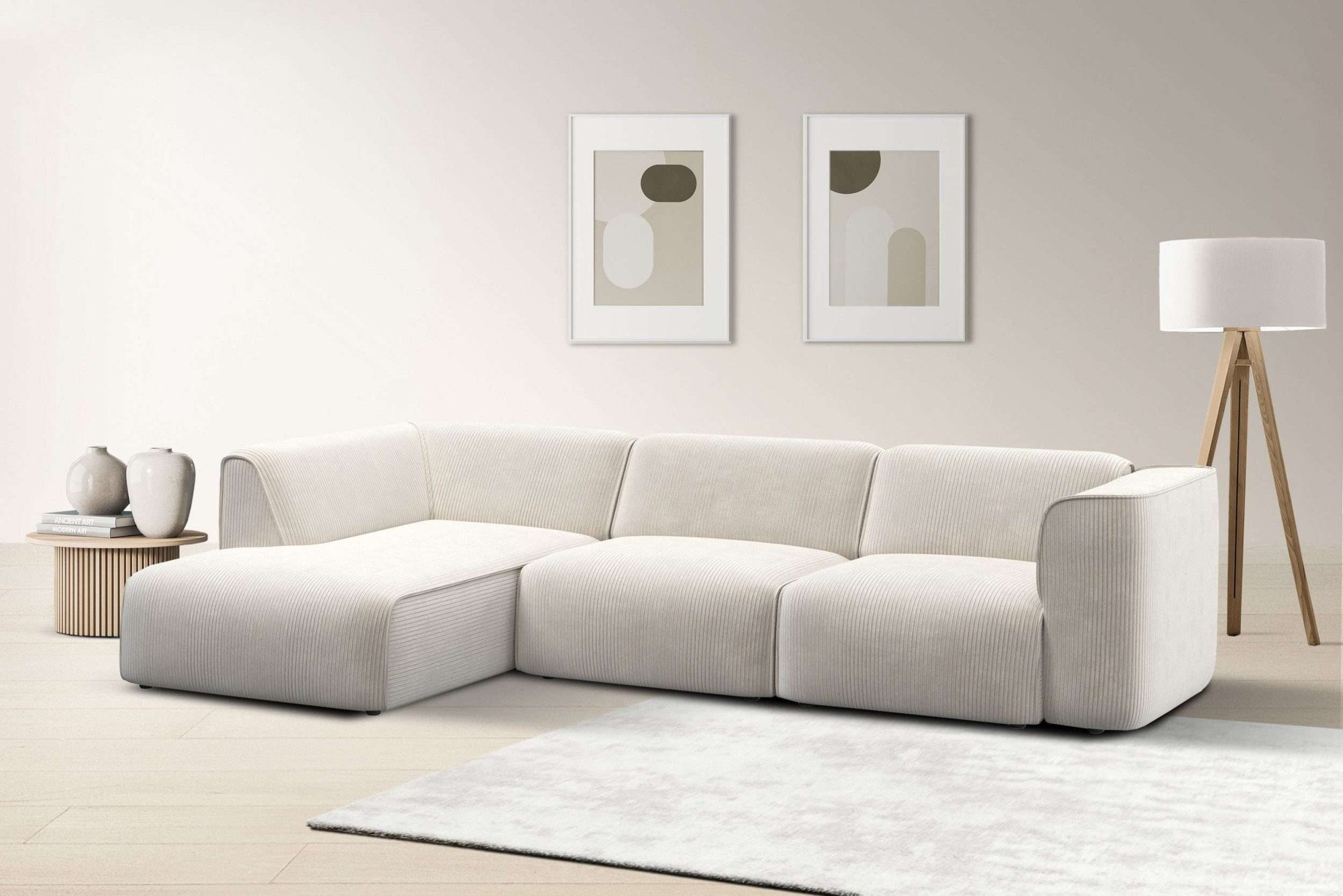 Ecksofa Merid L-Form, jederzeit durch Module erweiterbar, B/T/H: 295/162/70 cm