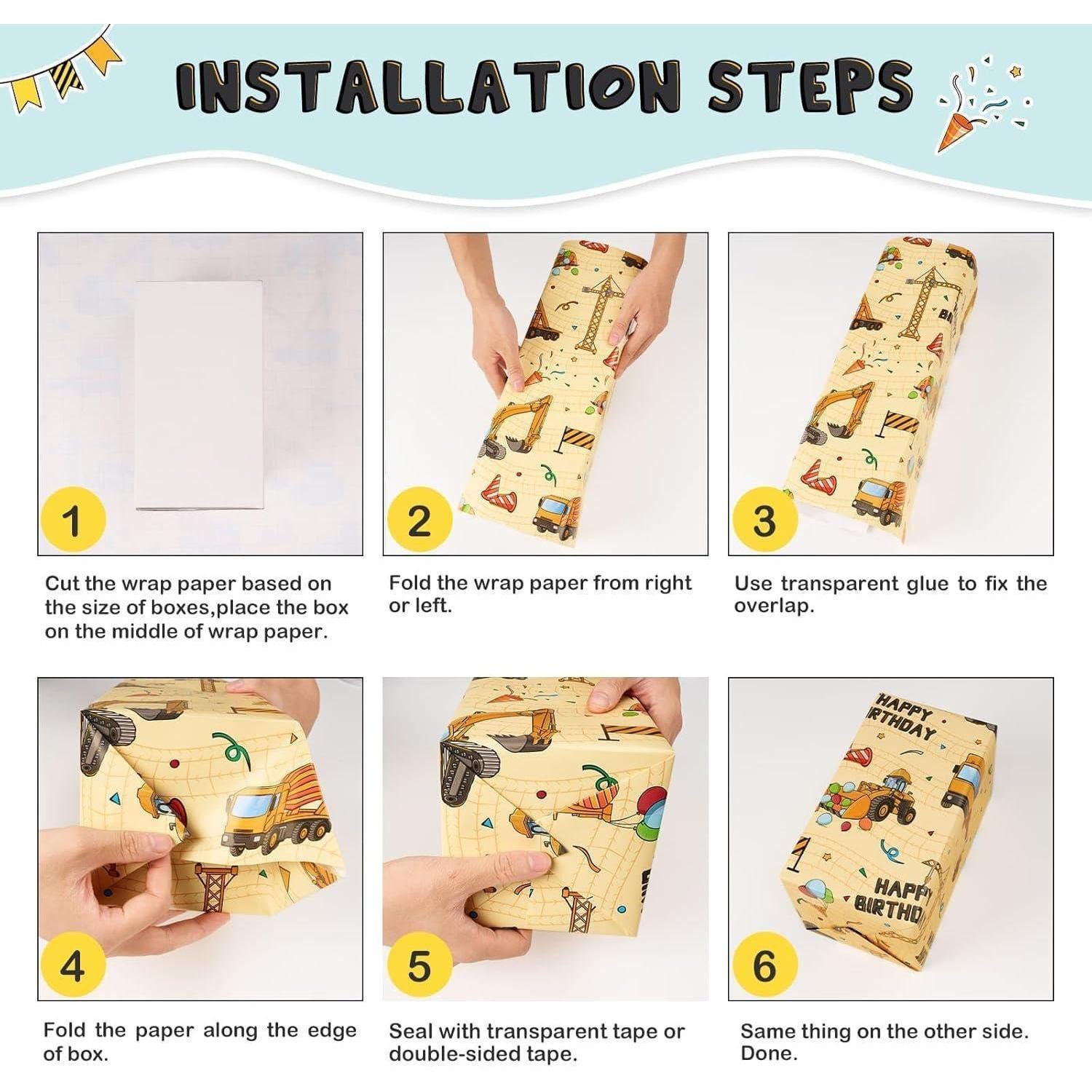 Geschenkpapier Für Kinder – 6 Bögen Geschenkpap Produktbild-Vorschau 5