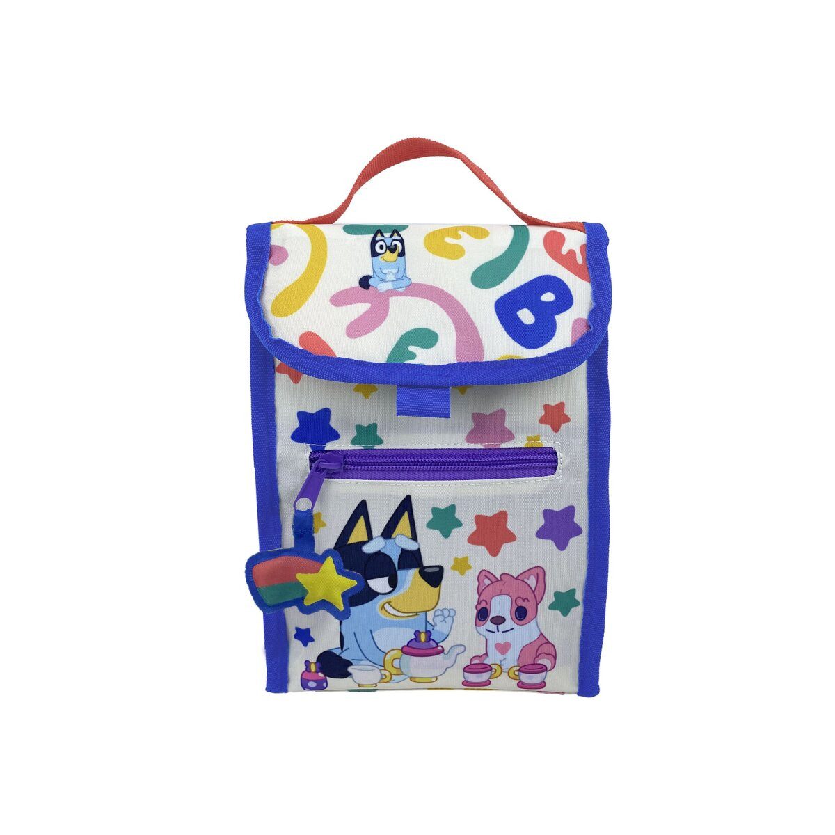 Bluey Lunchbox Bluey Snacktasche Kinder Kühltasche 24x17cm mit Tragegriff Fronttasche, 100% Polyester, (1-tlg)
